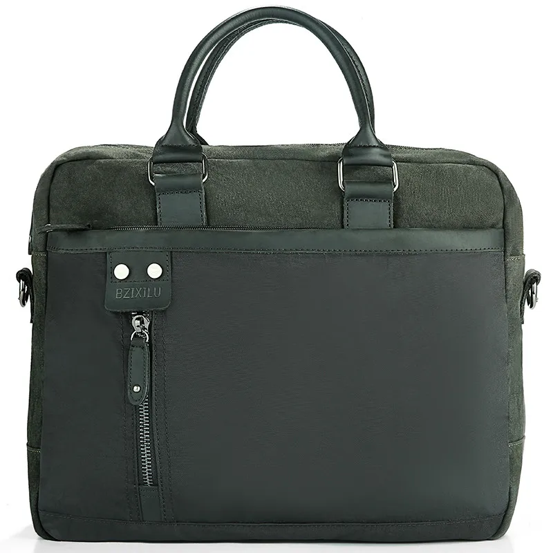 

WANGKA Men Laptop Bags Canvas Leather Office Computer Business Crossbody Briefcase Sling Shoulder Satchel Messenger handbags
