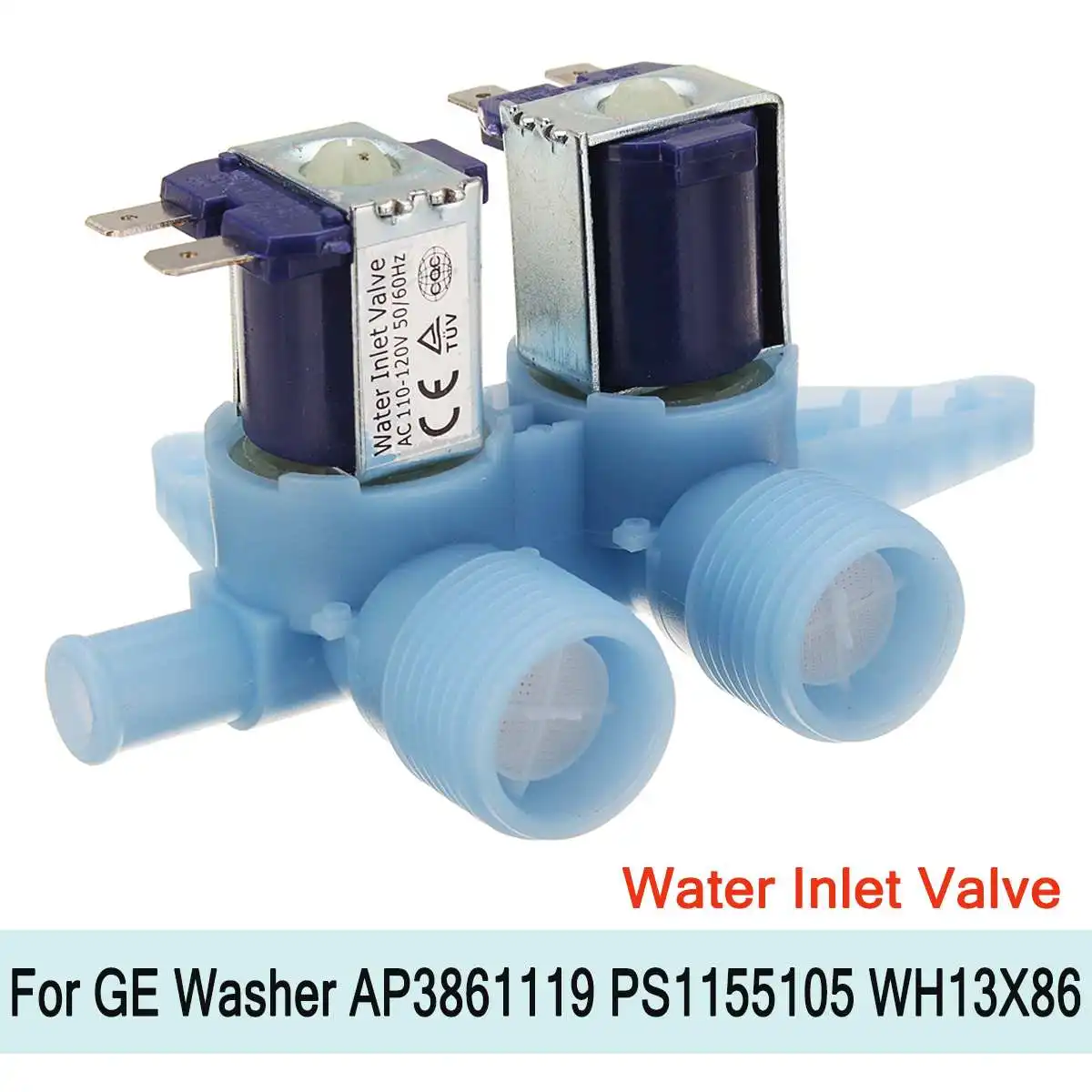 

Water Inlet Solenoid Valve For GE Washer AP3861119 PS1155105 WH13X86 ERWH13X10024 Washing Machine Replacement Parts