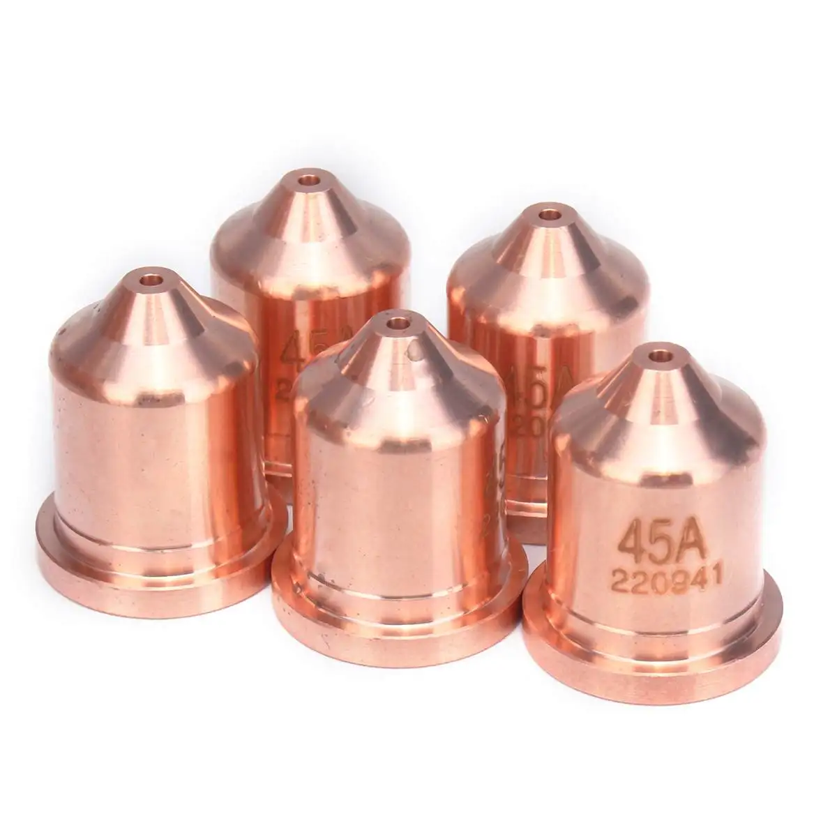 5Pcs Plasma Cutter Kit Red Copper Nozzles Consumables Consumable Nozzle For Cutting Welders Torch PMX 45XP 5Pcs Plasma Cutter Kit Red Copper Nozzles Consumables Consumable Nozzle For Cutting Welders Torch PMX 45XP