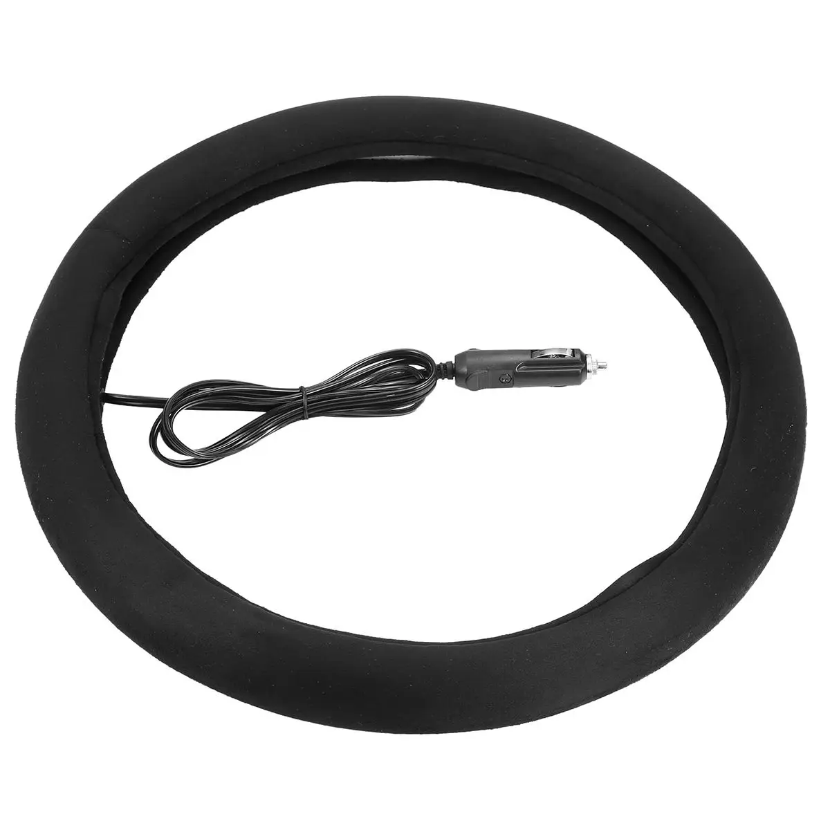 Tanie Uniwersalne pokrowce na kierownice 38cm grzałka 12V pokrowiec na kierownicę samochodu Winter Warm wygodne podgrzewane ogrzewanie pokrowiec na kierownicę