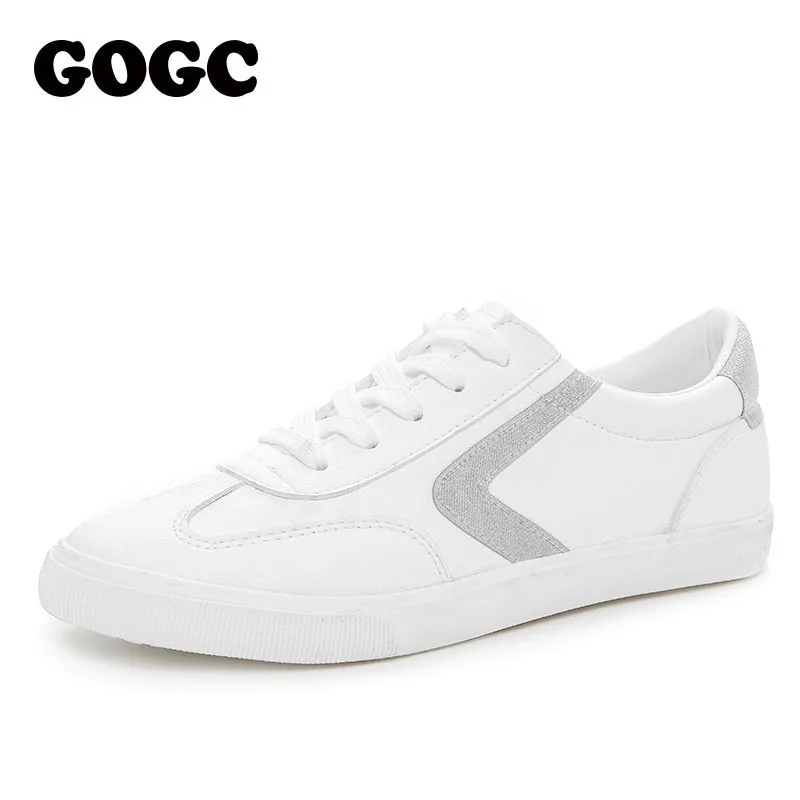 GOGC احذية الجري النساء slipony أحذية بيضاء من القماش الكتاني السيدات المتسكعون النساء حذاء للجيم النساء رياضية المرأة تفلكن أحذية G790