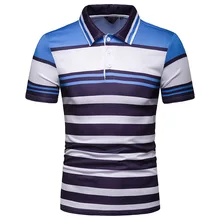 2019 Free Shipping New Summer Men's Short Sleeve Polo Shirt Male Contrast Color Stripe Print Slim Lapel Casual Mens Polo Shirt 2019 Free Shipping New Summer Men's Short Sleeve Polo Shirt Male Contrast Color Stripe Print Slim Lapel Casual Mens Polo Shirt