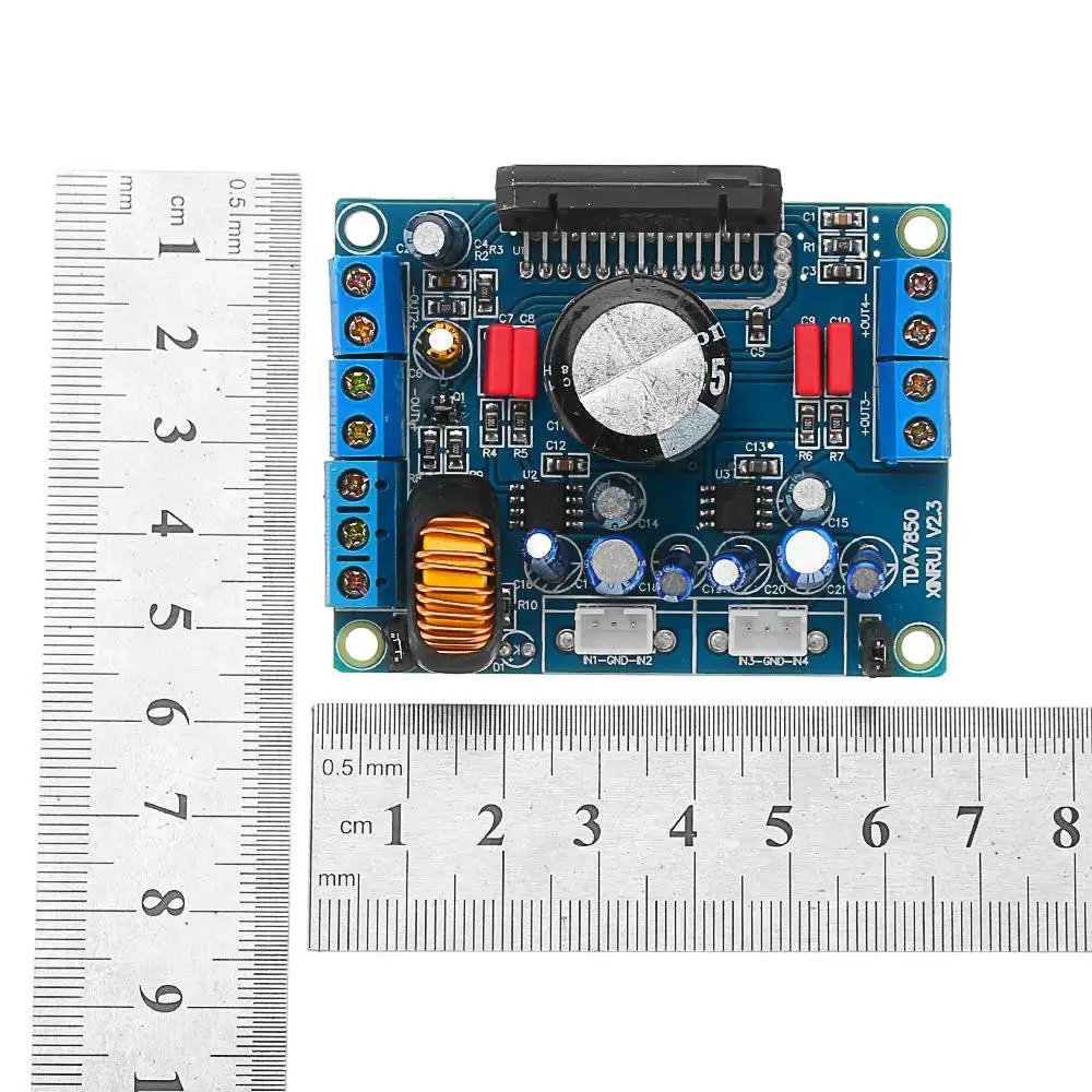 LEORY DC 12 В A Тип 4*50 Вт автомобильный аудио модуль питания MOSFET HIFI усилитель плата TDA7850