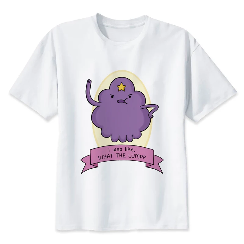 

adventure Time t shirt men New summer top cartoon vogue print funny t shirts white cotton Fashion kpop Tee shirt homme plus size