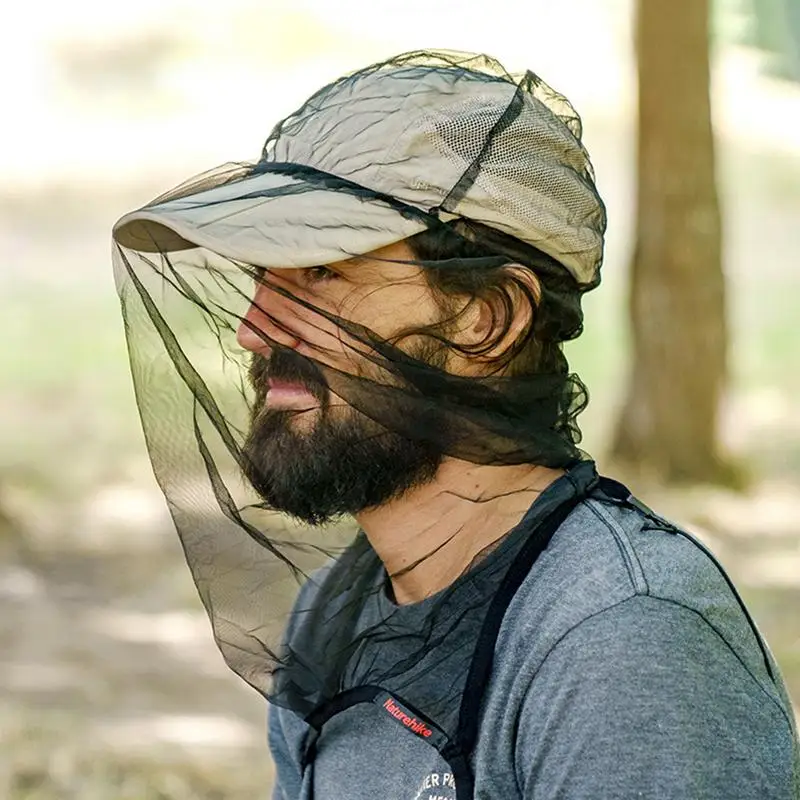 

Anti-mosquito Outdoor Cap Fishing Hat Mosquito Bee Insect Mesh Head Face Protector Fishing Hunting Net Hat Mask Caps