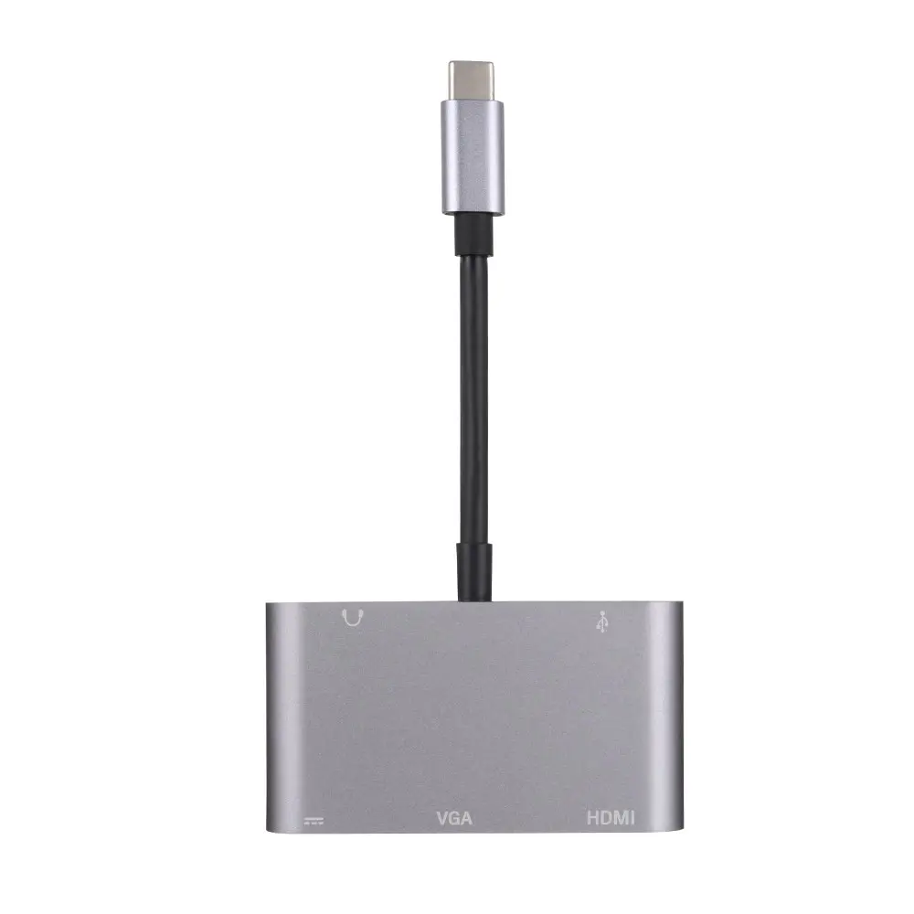 Xiwai HDMI и VGA и USB3.0 OTG и женское зарядное устройство и аудио USB-C USB 3,1 type C адаптер для ноутбука