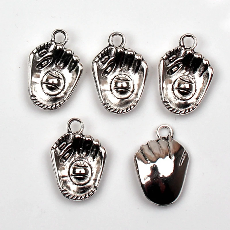 

5pcs Charms baseball glove 20*14mm Antique Tibetan Silver Pendant Finding Accessories DIY Vintage bracelet Necklace Handmade