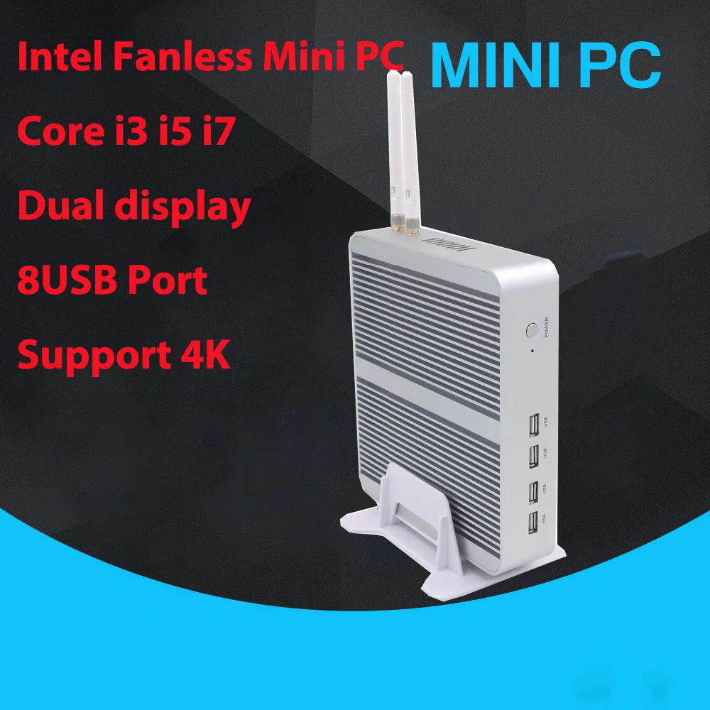 Core i3 i5 i7 Мини компьютер двухъядерный 4 потока intel hd graphics поддержка 4k видео играть