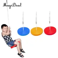 MagiDeal Safe Children Kids Outdoor Tree Hanging Disc Rope Swing Set for Garden Playground Camping Picnic Playing Toy 3Colors 1