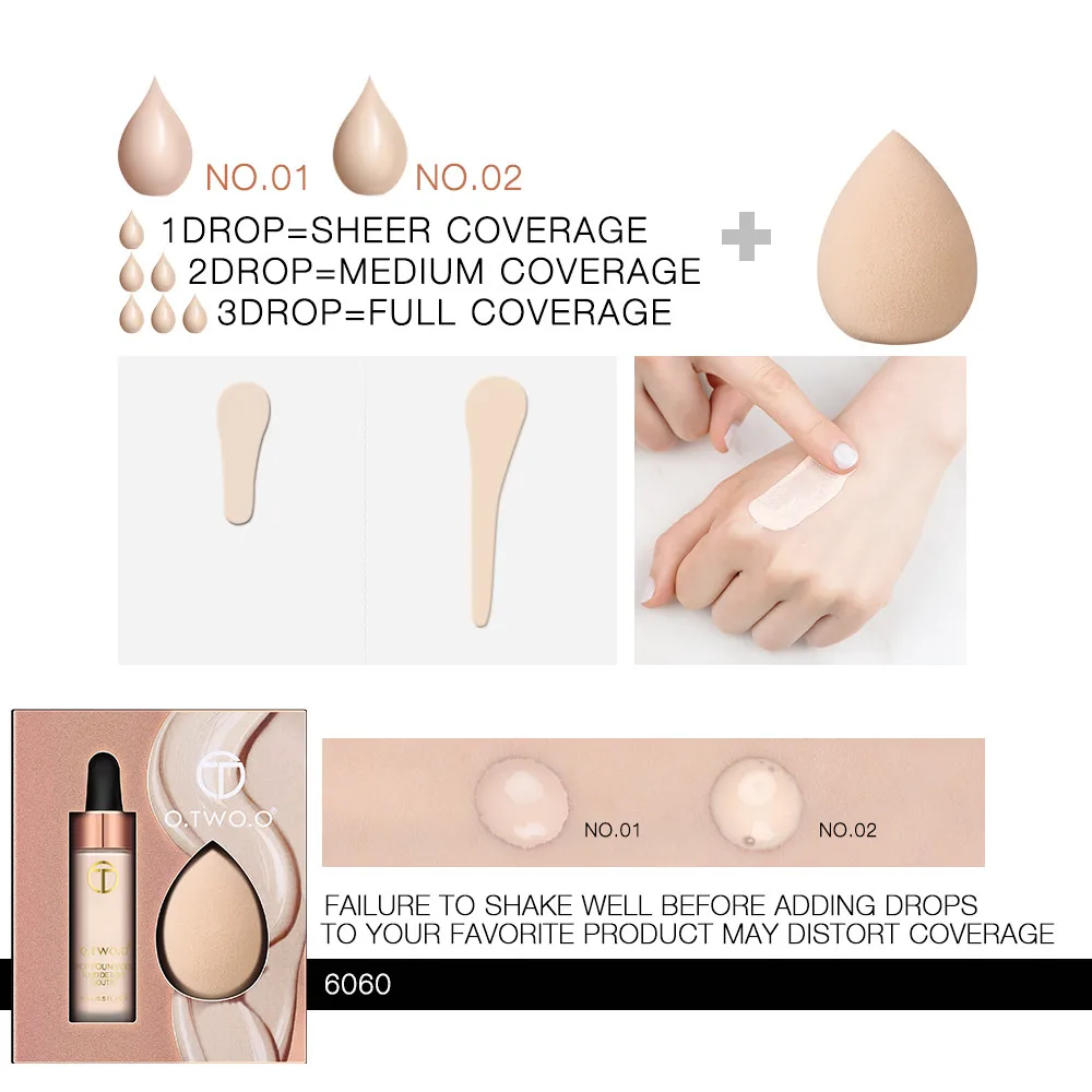 Matte Foundation With Sponge Puff Kit Matte Effect Velvet Texture Liquid Drop Foundations Makeup Set Concealer Lasting 45 Matte Foundation With Sponge Puff Kit Matte Effect Velvet Texture Liquid Drop Foundations Makeup Set Concealer Lasting 45