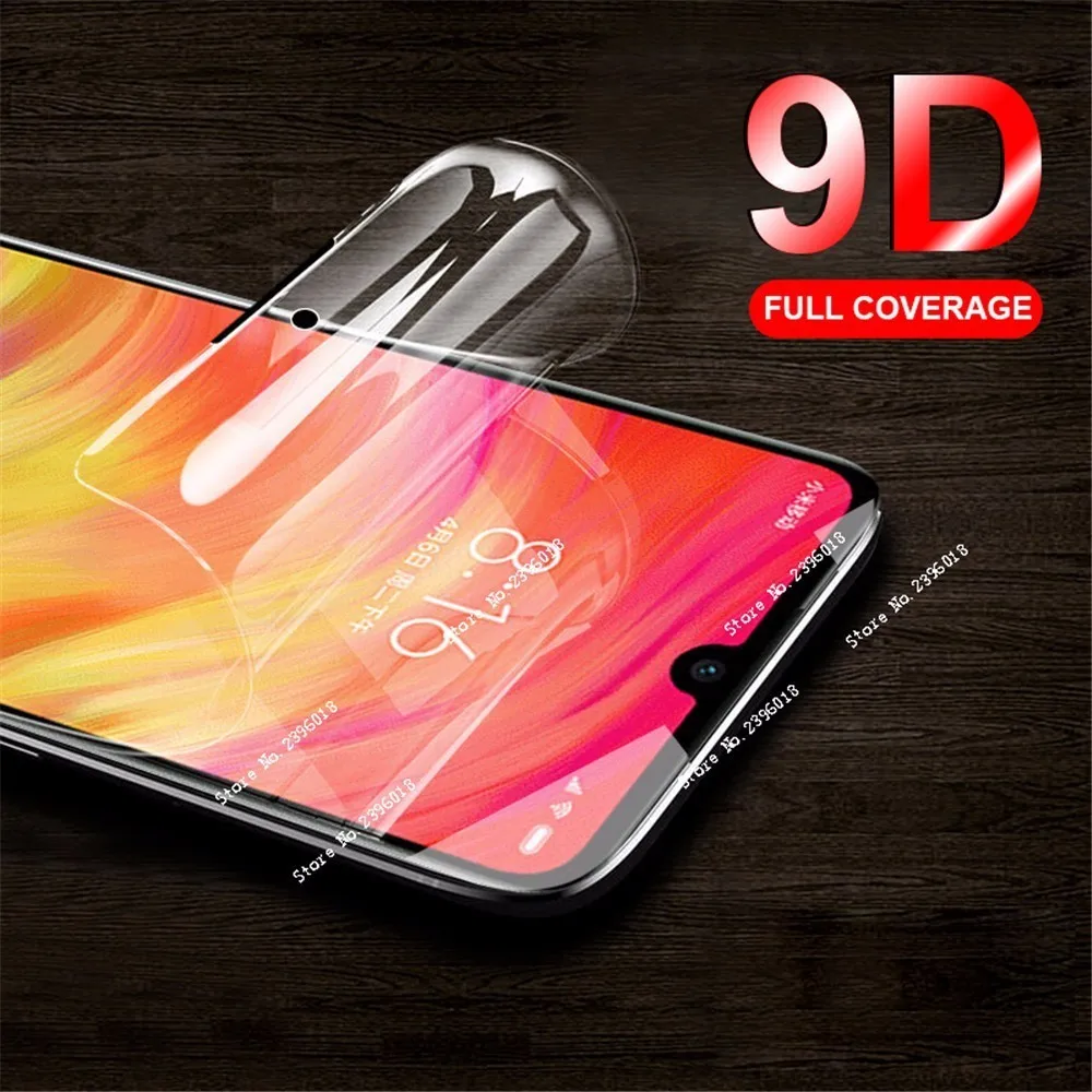 

9D Screen Protector Hydrogel Film On For Xiaomi Redmi 5 Plus Note 5 6 7 Pro MI 9 SE 6 7 MI Play Full Protective Film Not Glass