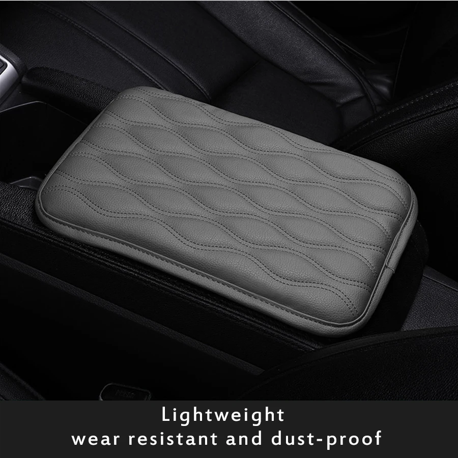 Car Armrest Pad Cover Center Console Box Leather Cushion Armrests Pads Universal