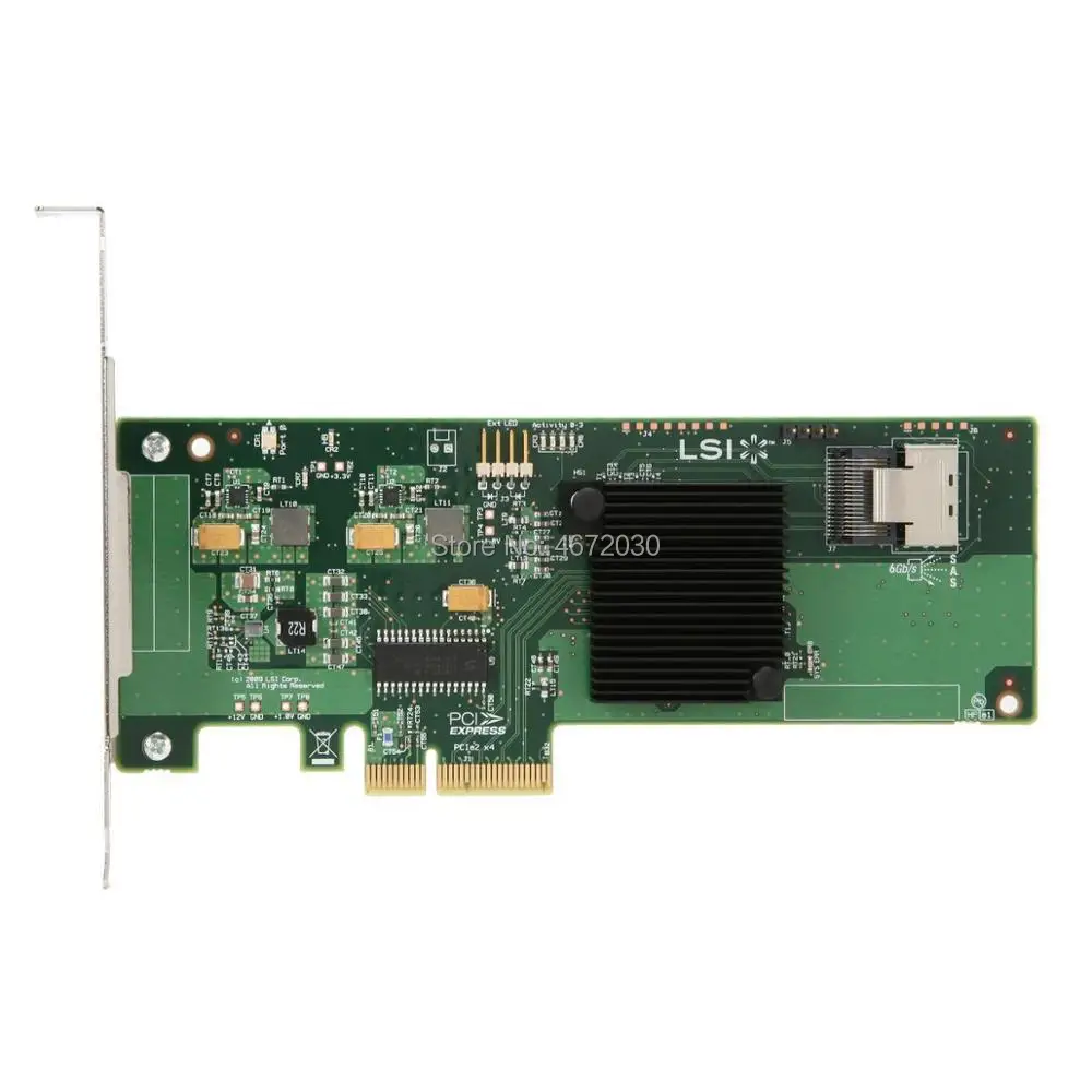 Новый Broadcom Avago LSI 9211-4i 4-портовый 6 ГБ/сек. SAS + SATA pci-e x4 внутренний Одноместный RAID Хост