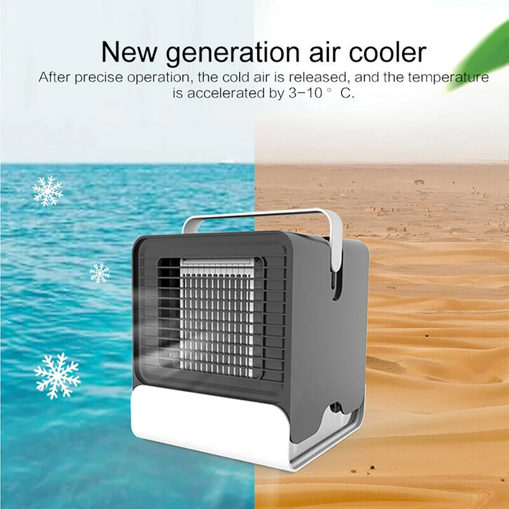 

4 In 1 Air Conditioner Multi-Function USB Portable Humidifier Purifier Night Light 2 Gear Outdoor Universal Tool Outdoor Picnics