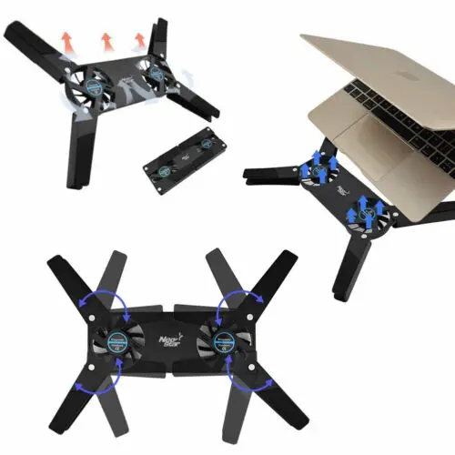 

USB Laptop Cooling Fan Cooler Pad Stand Base Cradle Notebook Computer Netbook