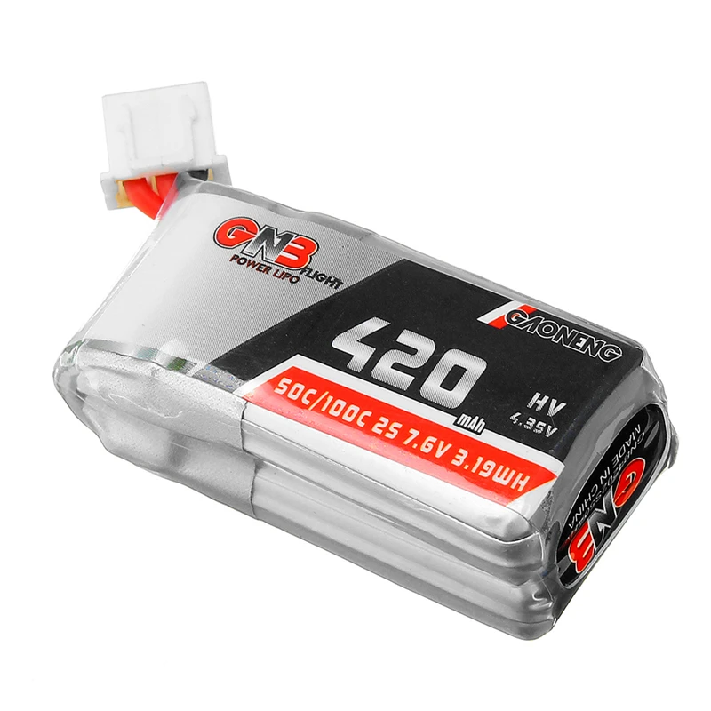 4 шт. Gaoneng 7 6 V 420mah 50/100C 2S HV 35 Lipo батарея для Kingkong tiny GT8 RC FPV Racing Drone запасная часть DIY