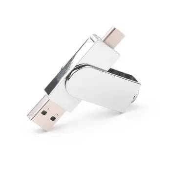 

Zinc Alloy USB3.0+OTG Type-C Flash Drive 8/16/32/64G Mobile U Disk Memory Stick Storage Pen Drive for Phone Computer Laptop