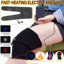 USB наколенник с подогревом бандаж обертывание перезаряжаемая грелка наколенник терапия обертывание артрит обезболивающий бандаж Электрический массажер