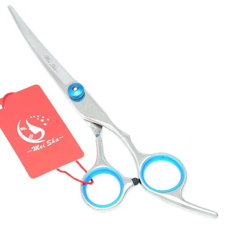 

Meisha 6.0 Inch Japan Up Curved Pet Cutting Scissors Animals Grooming Tijeras Cats Dogs Professional Hair Thinning Shears HB0013