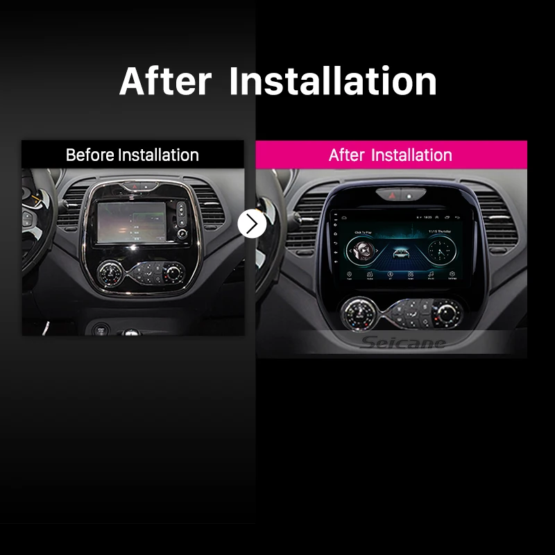 Excellent Seicane Android 8.1 For Renault Captur CLIO Samsung QM3 Manual A/C 2011-2016 autoradio 2din GPS 9 inch car multimedia player 4