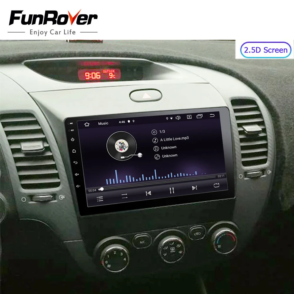 Skup FUNROVER 2.5D + IPS android 9.0 radio samochodowe odtwarzacz gps dvd dla Kia K3 Cerato Forte 2012 2016 samochodowa nawigacja multimedialna 2G RAM 32 ROM