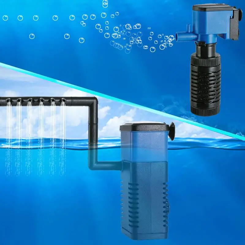 

Aquarium Filter Multifunction Internal, 3 In 1 Air Pump With Aeration Aquarium Accessories Sponges Filter For Fish Tank Tool