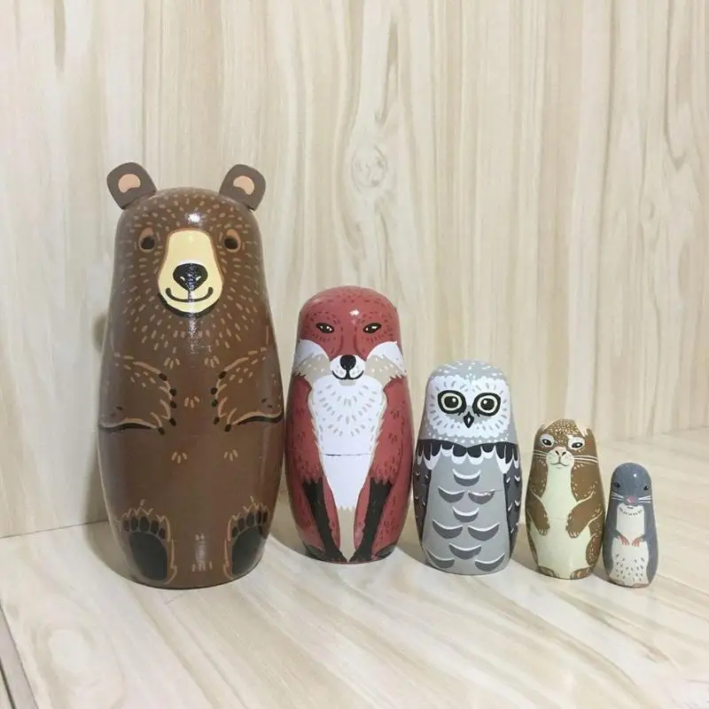 Ручная работа деревянные русские куклы матрешки 2019 креативные 5 шт./компл.