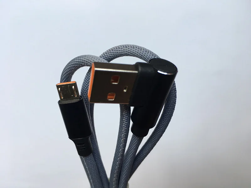 

KKREFF Micro USB Cable 1M 2A 90 Degree Cloth Braided Fast Charging Data Cable For Samsung Huawei Vivo OPPO Xiaomi Android