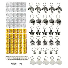 90 шт плетеные украшения для волос легко использовать износостойкие полированные кулоны для волос ювелирные изделия манжеты кольца для косичек