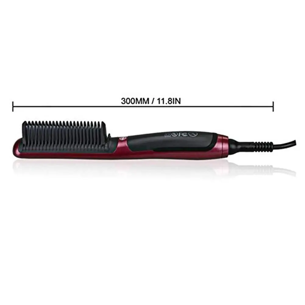 Portable Men s Fast Beard Smooth Comb Fast Beard Straightener Multifunction Hair Curler LCD Monitor Ceramic 5