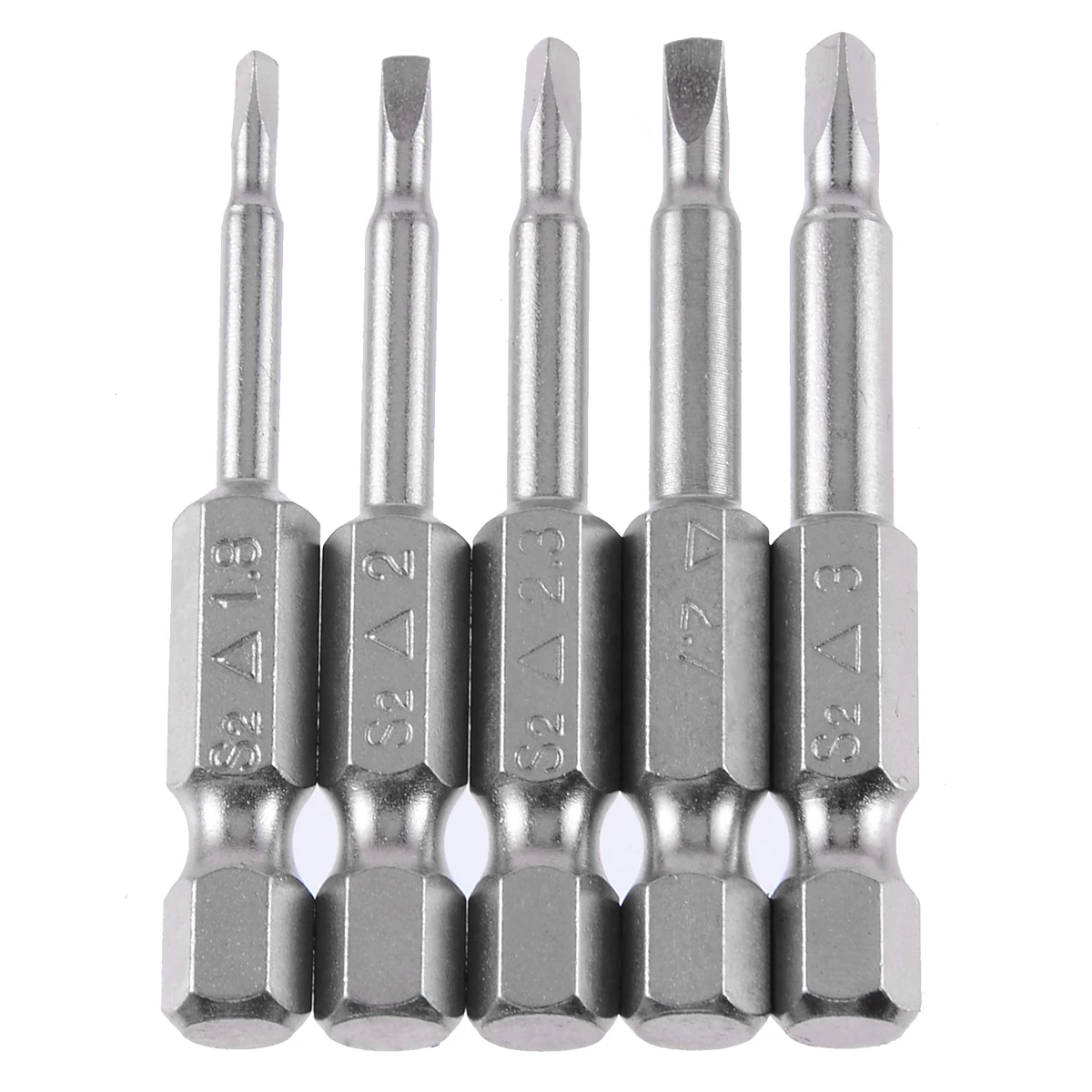 5pcs 50mm Screwdriver Drill Bit S2 Steel 1/4 inch Hex Shank Screwdriver