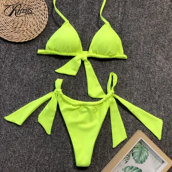 

Urifens Summer Leopard Bathing Suit Sexy Micro Neon Bikini 2019 Mujer Beach Swimwear Women Swimsuit Bandage Bikini Push Up LCN56