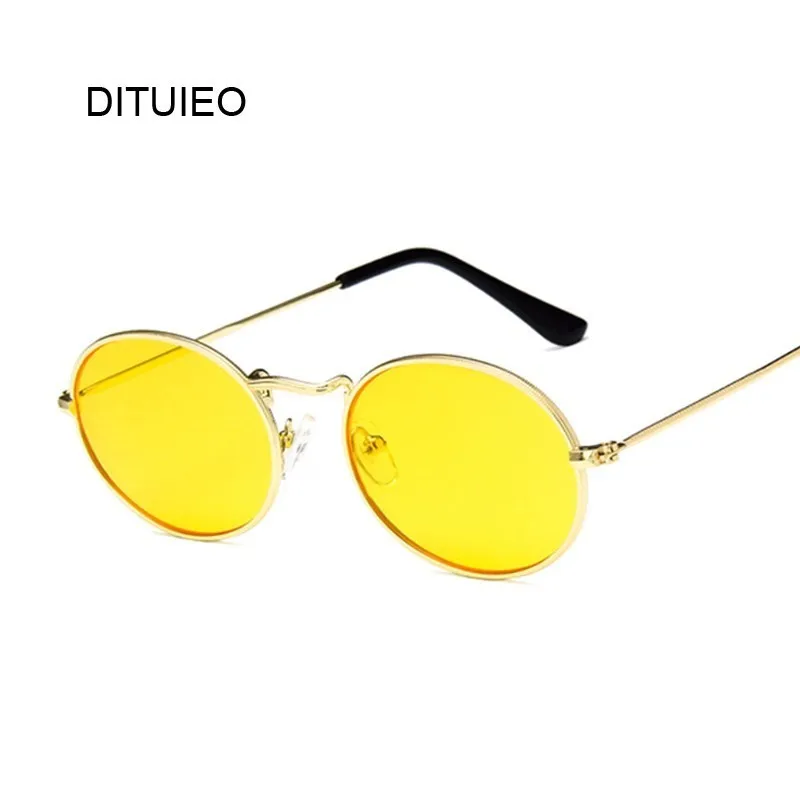 Gafas de sol ovaladas mujer, lentes de sol femeninas de marca de lujo, con montura redonda de amarillas, - AliExpress Accesorios para la ropa