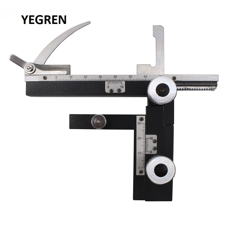 YEGREN Metal Attachable Mechanical Stage X-Y Movable Stage with Scale Ruler Microscope Accessories for XSP Biological Microscope afbeelding