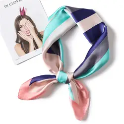 Ruicesstai шелковый шарф для женщин Новое поступление 2019 года модные геометрические маленький шейный шарф квадратный сезон: весна-лето головы