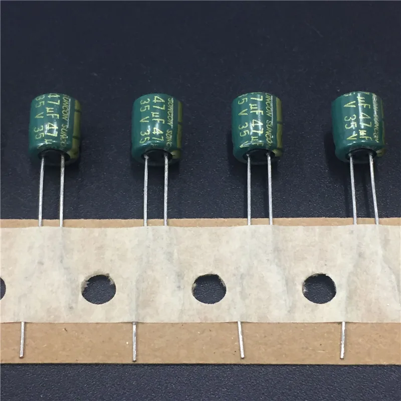 10 шт/100 шт 47 мкФ 35V SUNCON(SANYO) SAX серии 6 3x7 мм 35V47uF низкое сопротивление алюминиевый