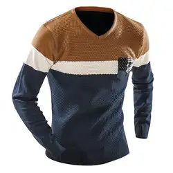 Howl Lofty мужской 2018 мужской модный смешанный цвет свитер мужской досуг тонкий Pull Homme v-образный вырез с длинными рукавами свитер однотонный XXL