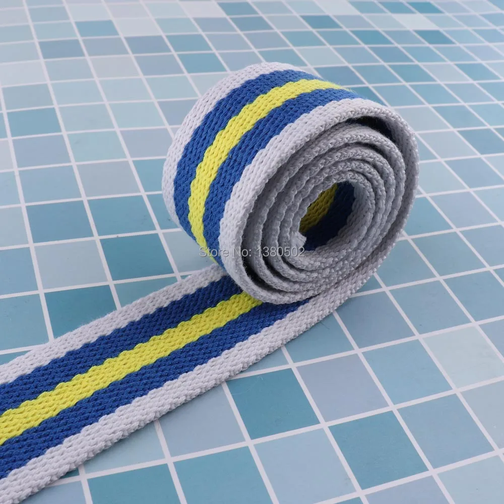 

2Yards 36mm width Stripe Canvas Webbing Fabric Ribbon for Bag Backpack Belt strap key fobs Sewing accessories