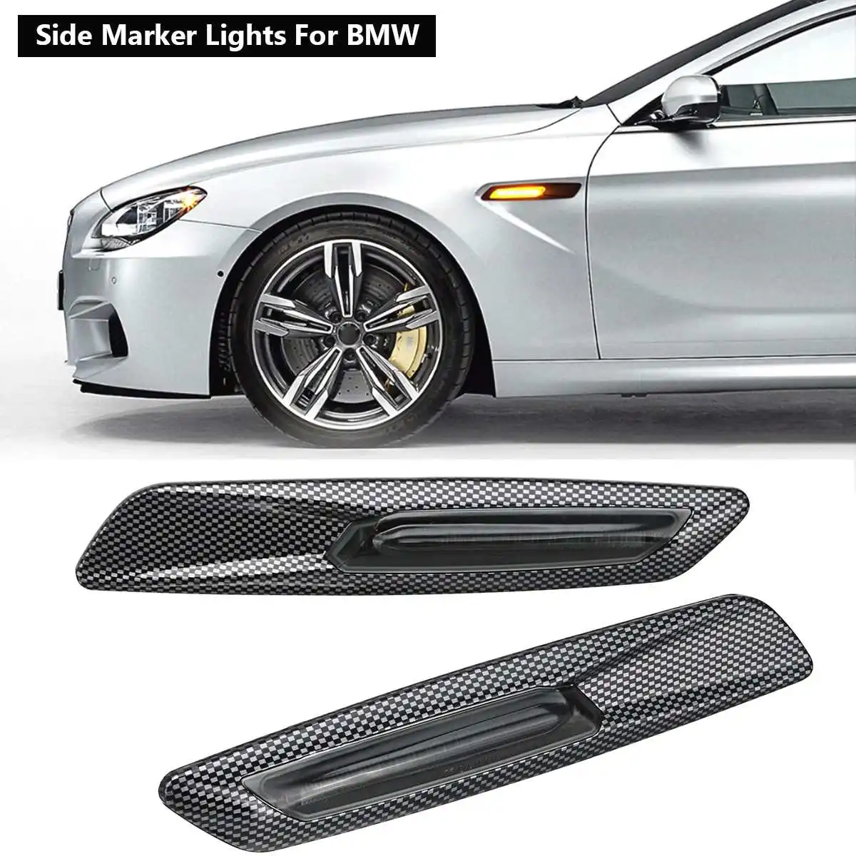 

2Pcs Turn Indicator Front Left Right Signal Side Marker Lights for BMW E81 E82 E90 E91 E60 E61 E87 E10 E39
