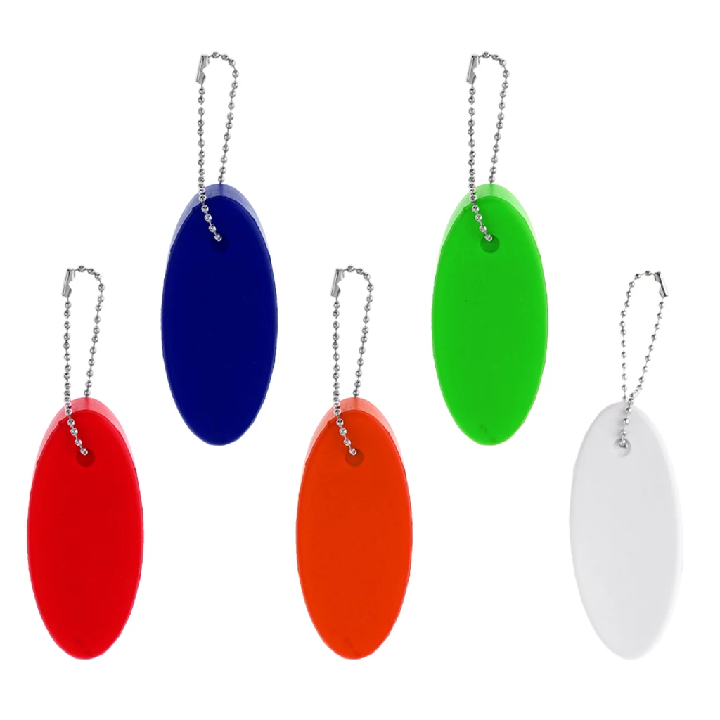 

5Pcs/Set Yachting Boating Sailing Fishing Floating Oval Foam Keychain Keyring Water Key Float Key Holder Buoy
