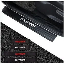 4 шт. из углеродного волокна ПУ кожаные автомобильные аксессуары Автомобильные дверные пороги для Fiat Freemont