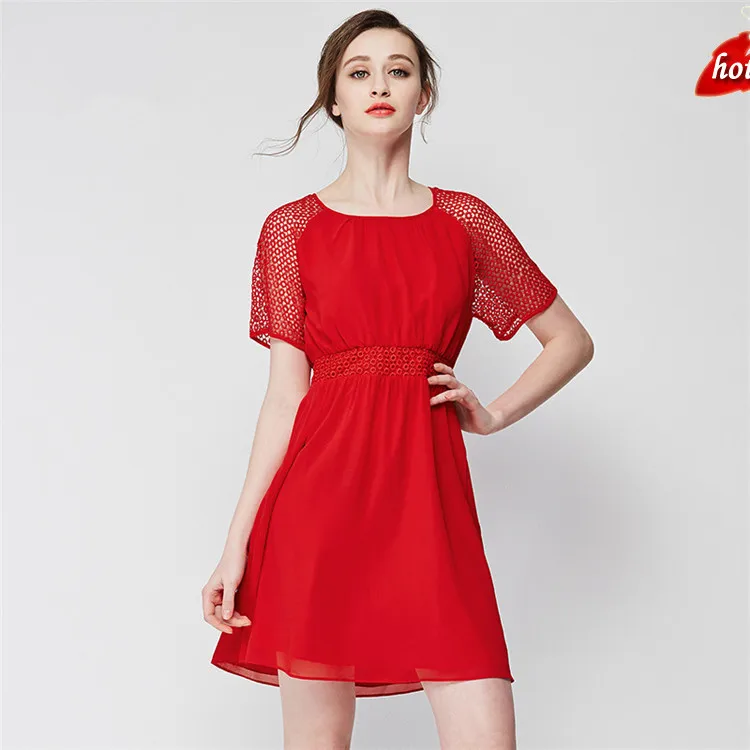 Красное Шифоновое Платье фото 20