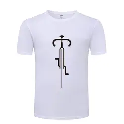 Велосипед линии Велоспорт Новинка Творческий Для мужчин s Для мужчин футболка 2018 новый короткий рукав и круглым вырезом, хлопковая