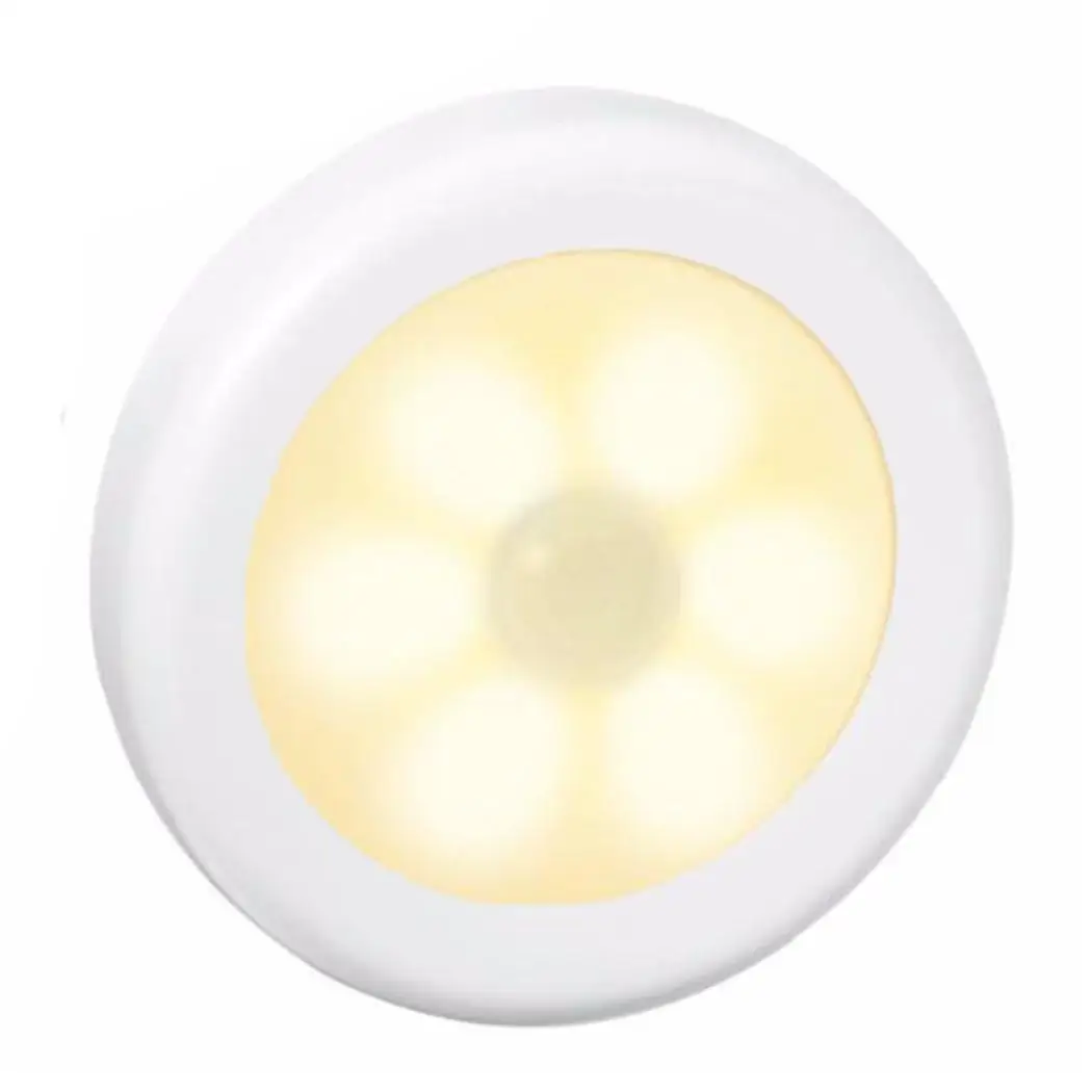 

Light Wall Induction Battery Magnet and Power Lamps Sticky Wireless White Sensor LED 6pcs 3M Silver Motion Night Lights