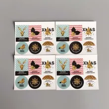 60 шт. рождественские наклейки Подарочная этикетка самоклеющиеся клейкий герметик наклейки скрапбук для карт Рождественский подарок подарочная упаковка сумка на заказ