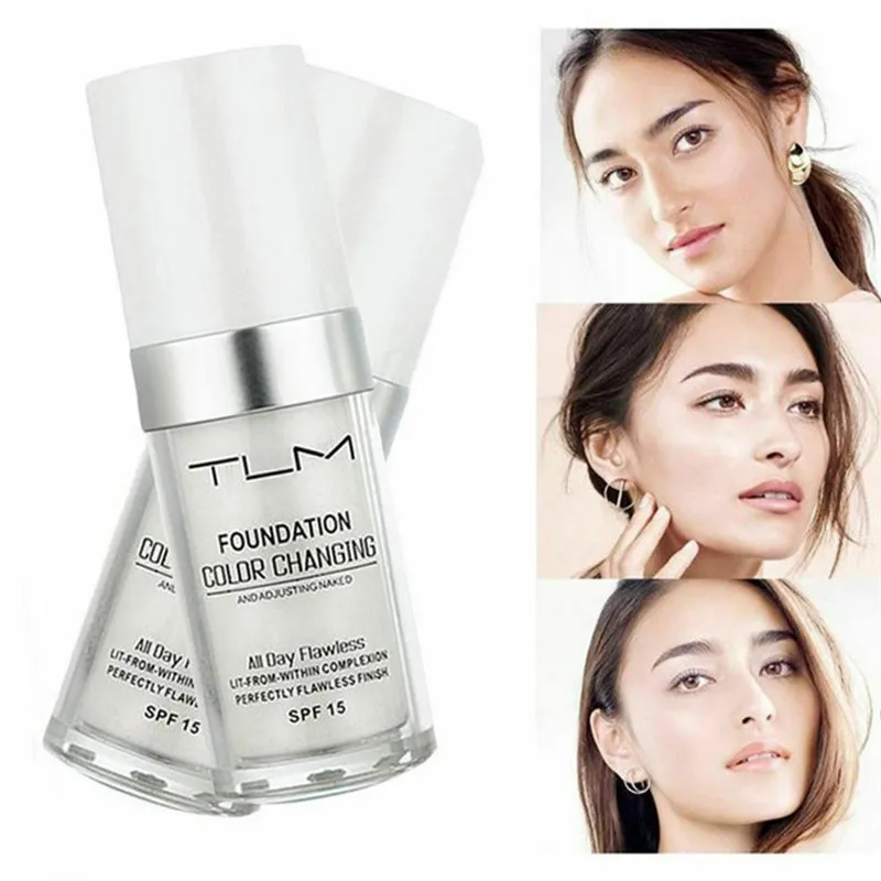 

Flawless Color Changing Foundation Makeup Base Face Liquid Cover Concealer Hot