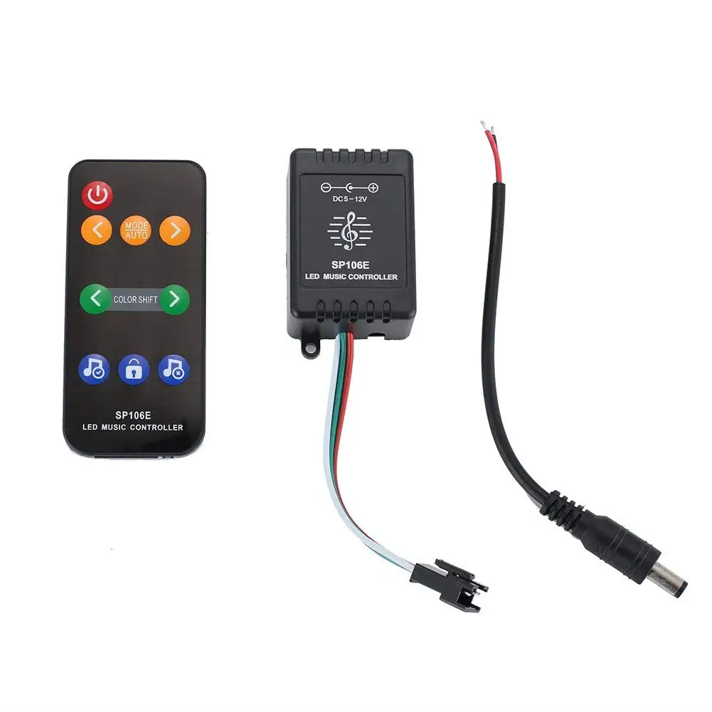 SP106E 9Key LED Colorful Music Controller DC5-12V for WS2811 WS2812B Strip | Лампы и освещение