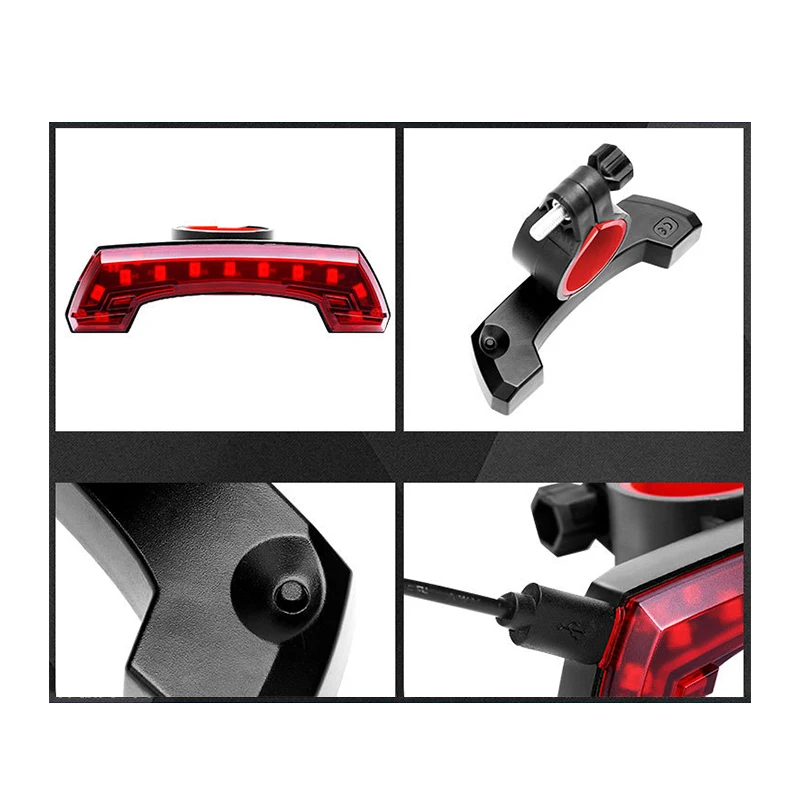 Велосипедный USB зарядный задние фары горного велосипеда для верховой езды светодиодный холодный задний Предупреждение ющие фары для езды ночью оборудование четыре мигающие m