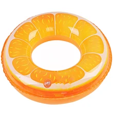 1 шт. нарукавники для плавания апельсин печать 80 см надувной плавательный круг БАССЕЙН пляжные игрушки трубка для детей цвет случайный