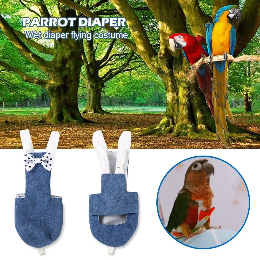 

Pet Parrot Clothes Diaper Napkin Hand-made Bird Pants Cute Flying Suit For Cockatiel Sun Parakeet Monk Parakeet Soft Cloth